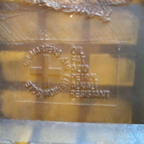 Dr. Martens Black Leather Lace-Up Boots with Yellow Stitching - Picture 9 of 9